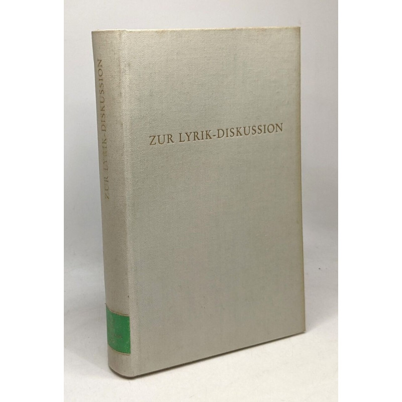 Zur lyrik-diskussion