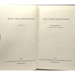 Zur lyrik-diskussion