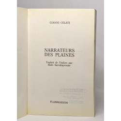 Narrateurs des plaines: - TRADUIT DE L'ITALIEN