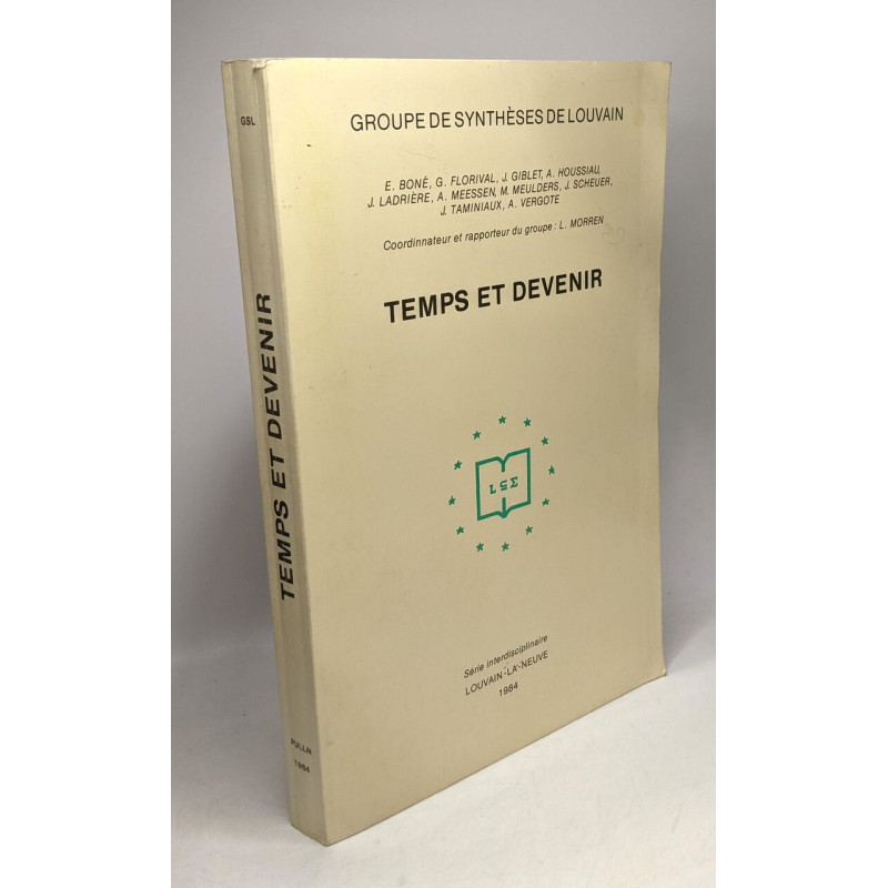 Temps et Devenir - groupe de synthèse Louvain