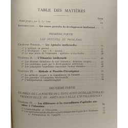 L'intelligence et l'éducation intellectuelle - investigations...