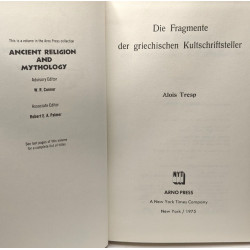 Die Fragmente Der Griechischen Kultschriftsteller / Ancient...