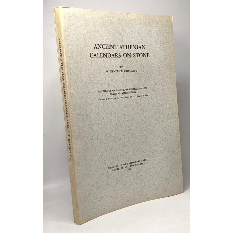 Ancient athenian calendars on stone - VOLUME 4 N°4 pp.267-402...