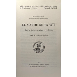Le mythe de Yayati dans la littérature épique et puranique - étude...