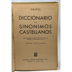 Diccionario de sinonimos castellanos - contiene 120 000 vocablos