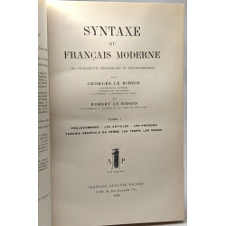 Syntaxe du français moderne ses fondements historiques et...