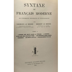 Syntaxe du français moderne ses fondements historiques et...