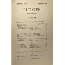 Europe revue mensuelle novembre 1967 swift avant pendant après...