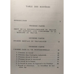 Psychopathologie du travail - collection des sciences humaines...