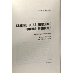 Staline et la deuxième guerre mondiale - Théorie et Stratégie