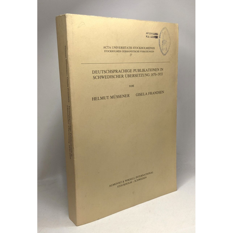 Deutschsprachige Publikationen in schwedischer Übersetzung...