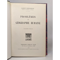 Problèmes de géographie humaine