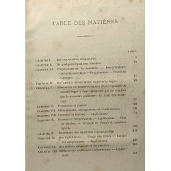 Traité d'algèbre élémentaire - Première partie + seconde partie -...