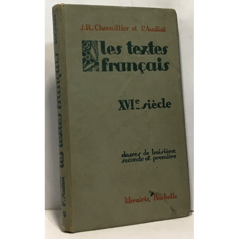Les textes français XVIe siècle - classes de troisième seconde et...