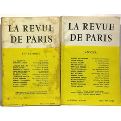 La revue de Paris - septembre 1955 + janvier 1959 + octobre 1961