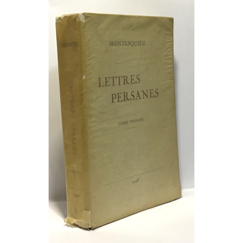 Lettres persanes - tome premier
