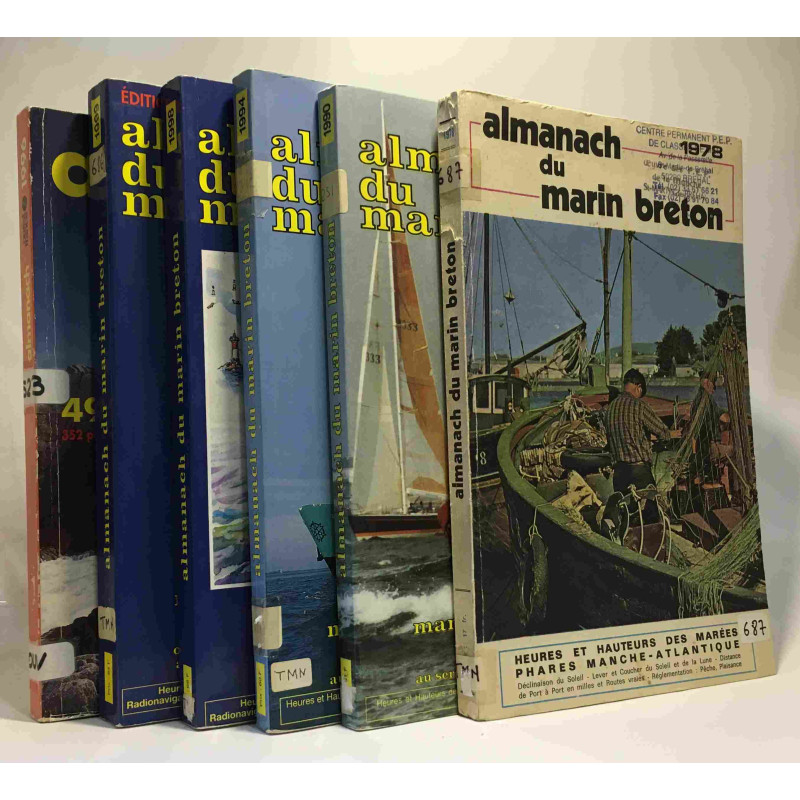 Almanach du marin breton 1978 - 1990 - 1994 - 1998 - 1999 (5...