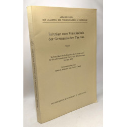 Beiträge zum Verständnis der Germania des Tacitus - TEIL 1 -...