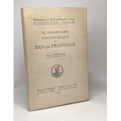 Le vocabulaire toponymique du Ban de Fronville - université de...
