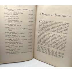 Goethe ar Romain Rolland - Numéro spécial d'Europe15 avril 1932 n°112