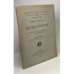 Recherches archéologiques sur les îles ioniennes - III. Zante. -...
