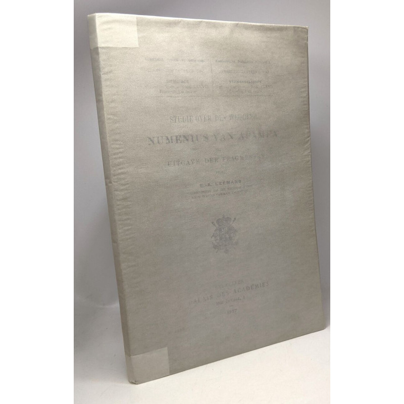 Studie den wlisgeer numenius van apamea uitgave der fragmenten -...