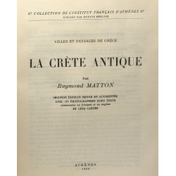 La Crète antique - collection de l'Institut français d'Athènes 87...