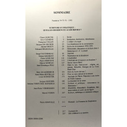 Écriture et politique: quelles dissidences aujourd'hui? - cahiers...