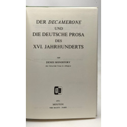 Der decamerone und die deutsche prosa des XVI. Jahrhunderts