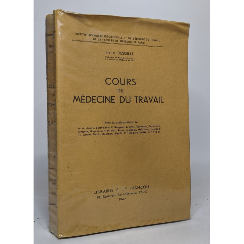 Cours de médecine du travail