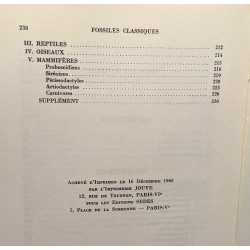 Fossiles classiques + Détermination pratique des roches