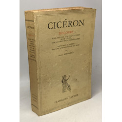 Discours pour Sestius contre Vatinius pour Célius sur les...