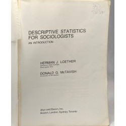 Descriptive Statistics for Sociologists : An Introduction