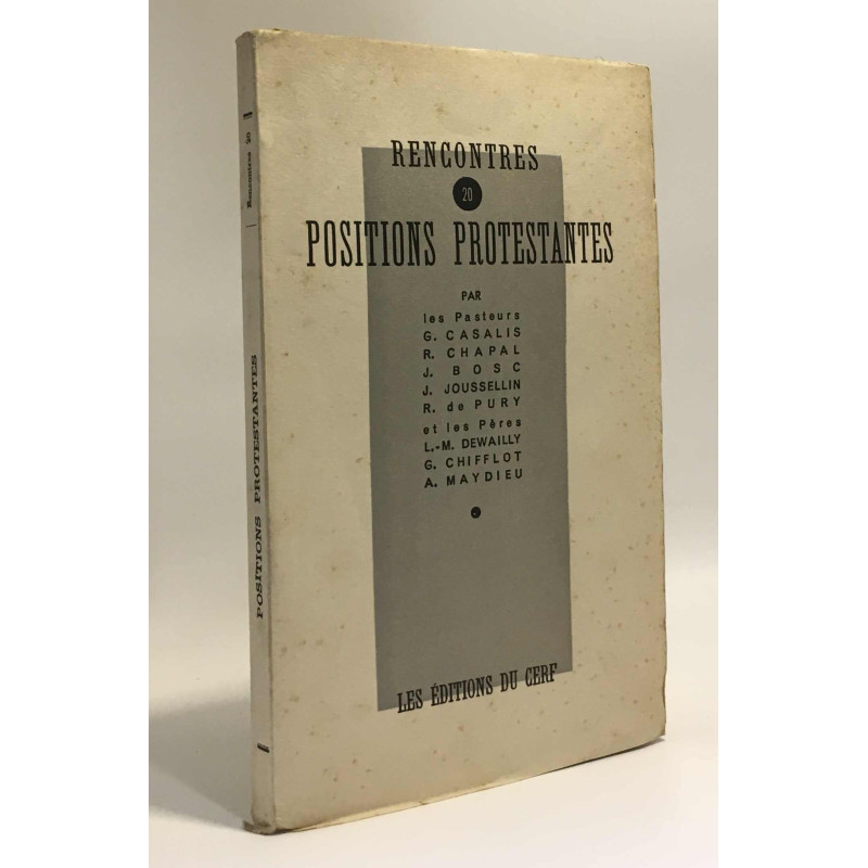 Positions protestantes - rencontres n°20