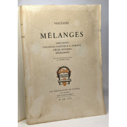 Mélanges - anecdotes dialogues facétieux et moraux pièces diverses...