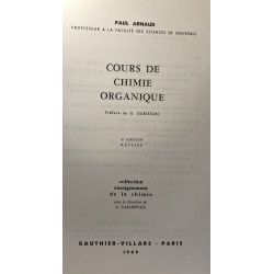Cours de chimie organique 6e édition révisée -- coll. enseignement...