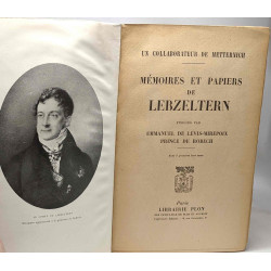 Mémoires et papier de Lebzeltern - un collaborateur de Metternich
