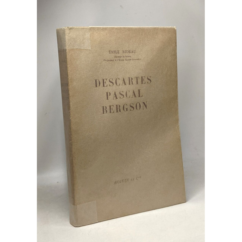 Descartes Pascal Bergson