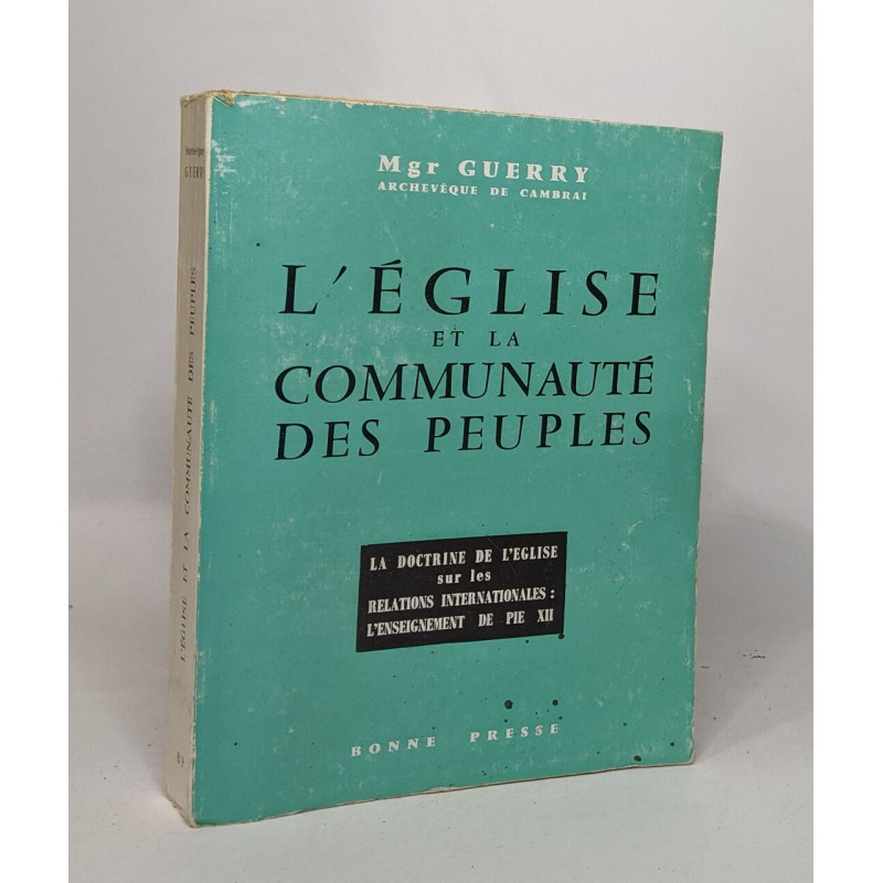 L'église et la communauté des peuples - la doctrine de l'église...