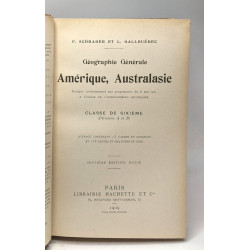 Géographie générale Amérique Australasie - classe de sixième...