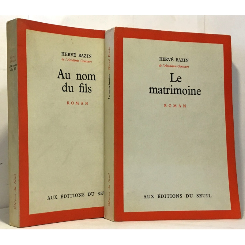 Au nom du fils + le matrimoine --- 2 livres