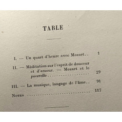 La lumière de Mozart - exemplaire numéroté 14 sur papier Alfa