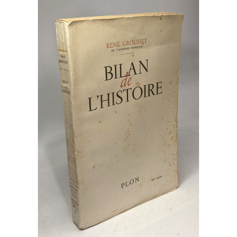 Bilan de l'Histoire