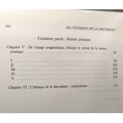 DE L'ETHIQUE DE LA DISCUSSION