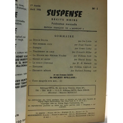 Suspense - récits noirs - dix histoires choc! n°1 avril 1956