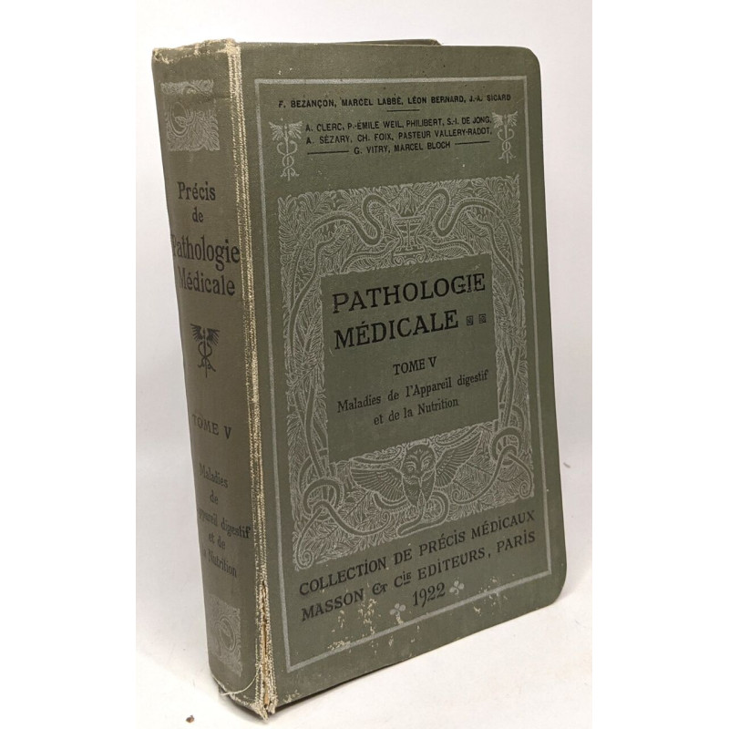Précis de pathologie médicale - tome V - maladies de l'appareil...
