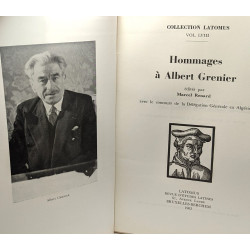 Hommages à Albert Grenier - Collection Latomus VOL. LVIII - TOME 1...