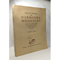 Lois et styles des harmonies musicales - genèse et caractères de...