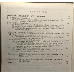 Commande optimale des systèmes discrets