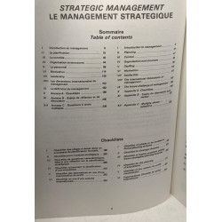 Strategic management/ le management stratégique (adaptation française)